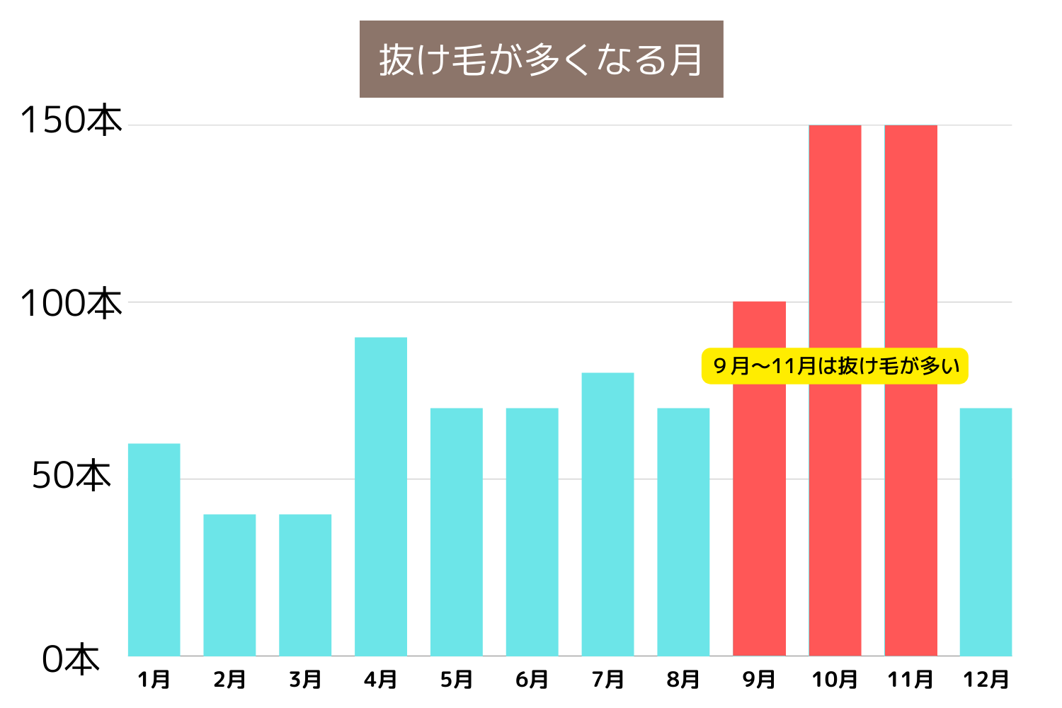 春秋に抜け毛が増えるって本当？逆に夏冬は髪が生える時期！